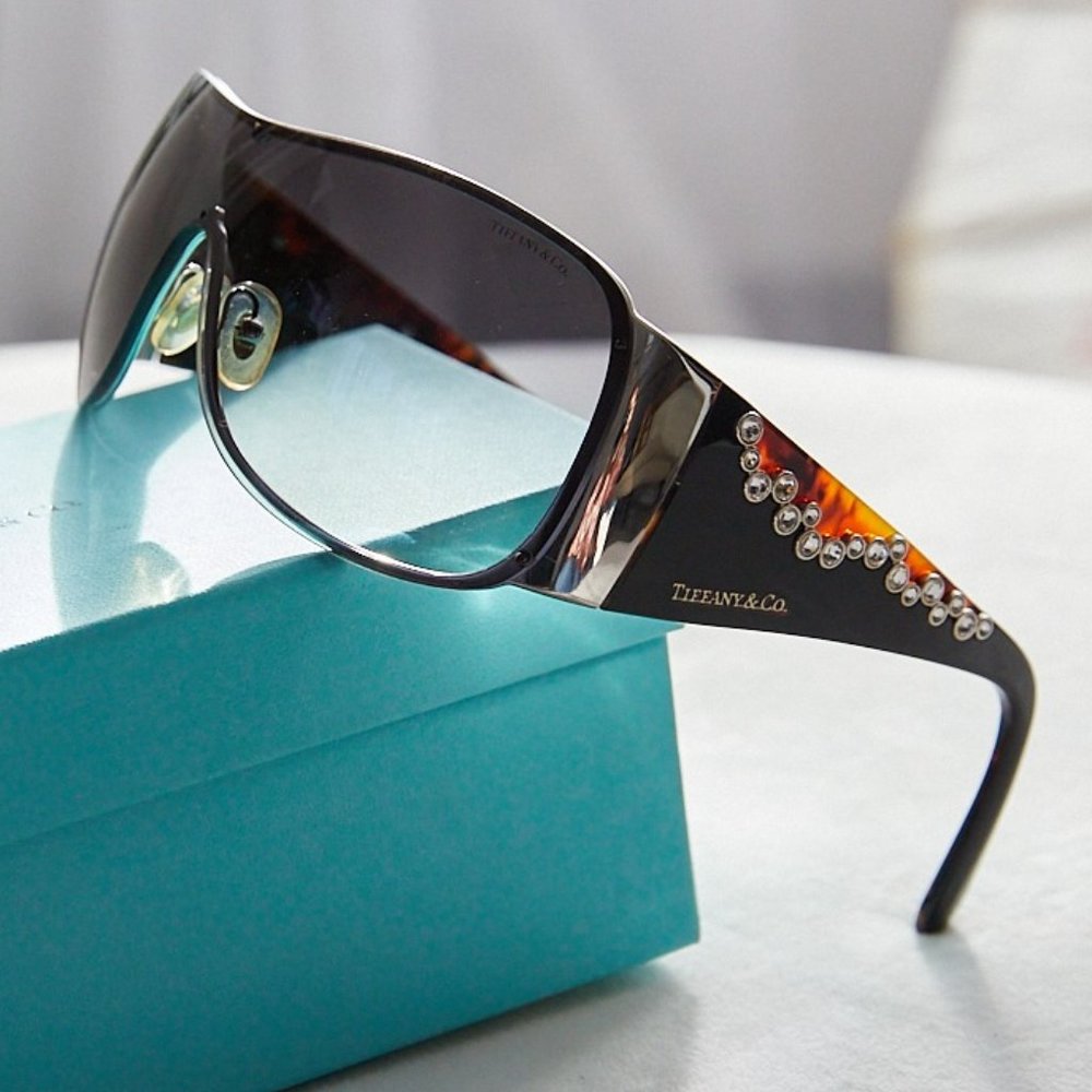 Tiffany & Co Sunglasses LIMITED EDITION TF 3010B BLACK BROWN AVIATOR